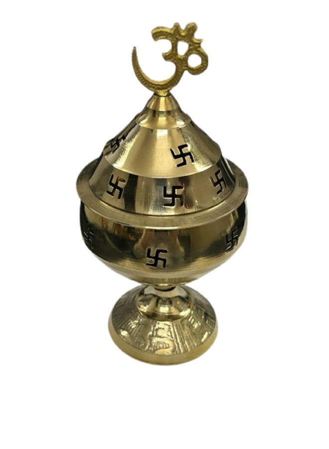 numeroastro Akhand Diya for Puja in Brass (13-14 Cms Approx) (1 Pc) - Image 5